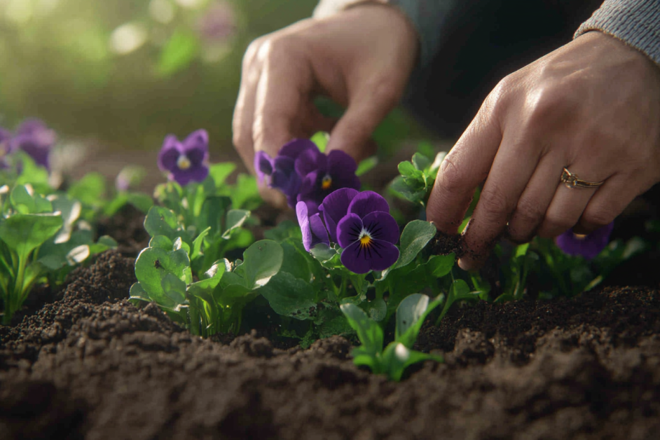 pansy seed collection process.