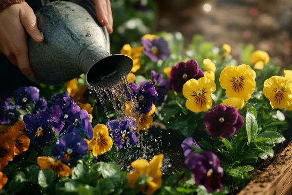 Watering pansy plants – how to grow pansies.