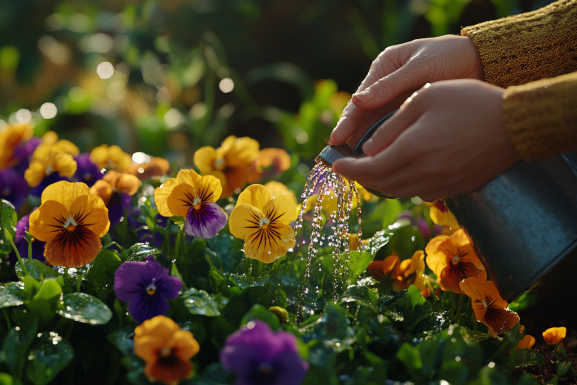 Watering pansy plants – how to grow pansies.