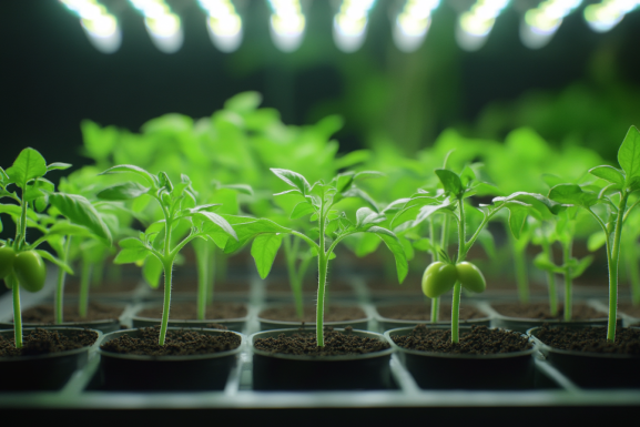  Tomato seedlings growing indoors – how to grow tomatoes from seeds. 1